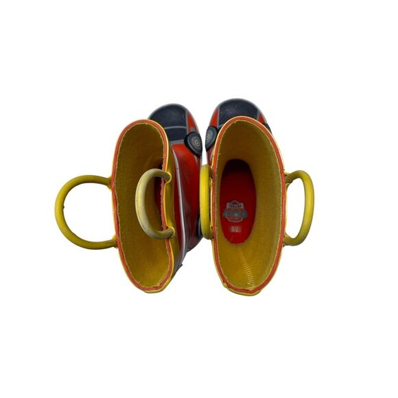 Paw Patrol Braylin Boys 7/8 Firetruck Marshall Character Pull On Rain Boots - Picture 4 of 9
